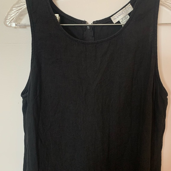 Black sheath dress 100% linen size M - Picture 3 of 4